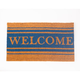 Holly Welcome Winter Door Mat Rug Recycled Rubber All-Weather 30x18 New 
