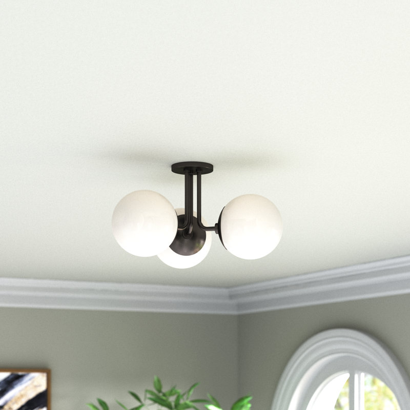 Flush Mount Lighting Berndt 3 Light 18 25 Semi Flush Mount Reviews Joss Main