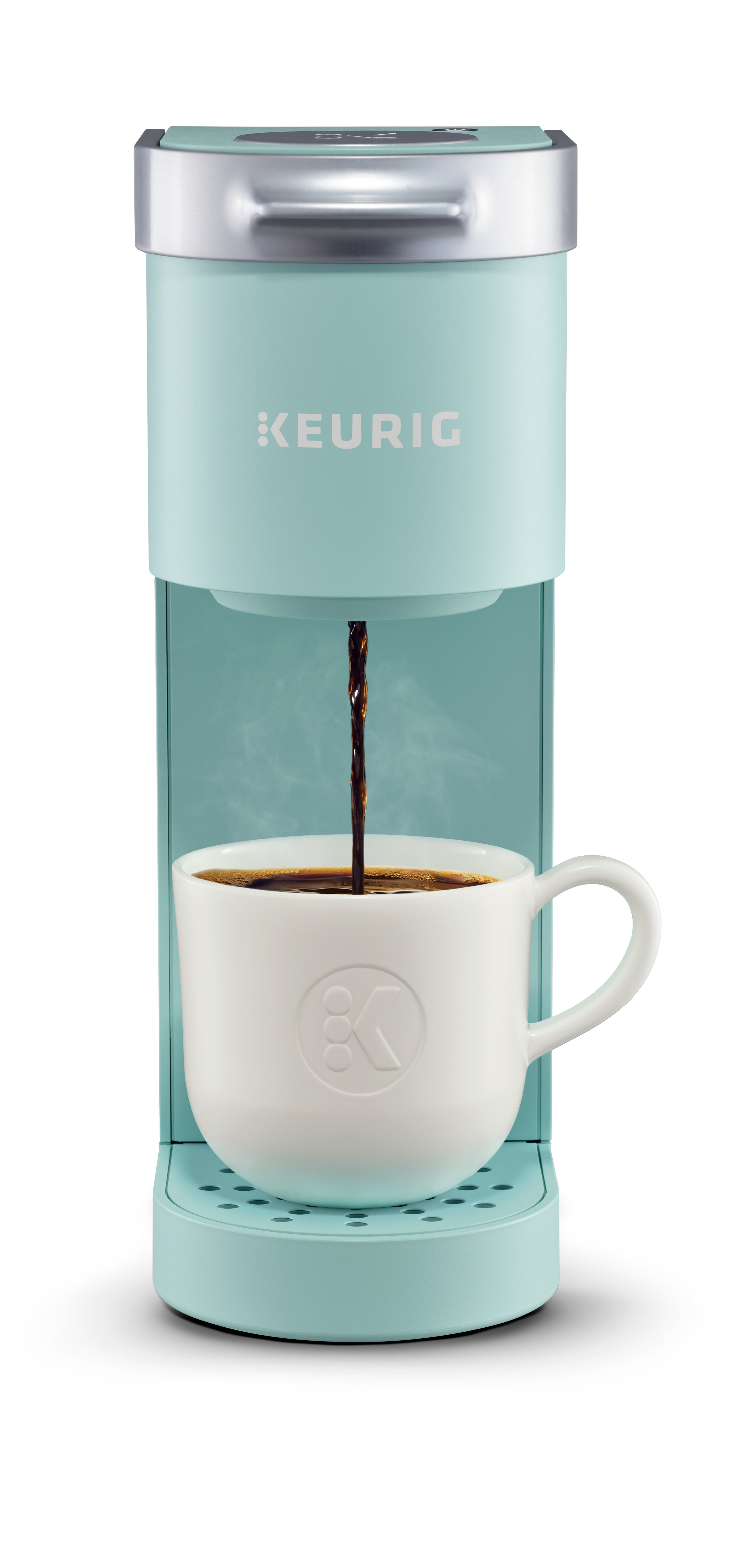 White K-Cup Pod Coffee Maker Space Saver Compact Single Serve Brewing Machine 
