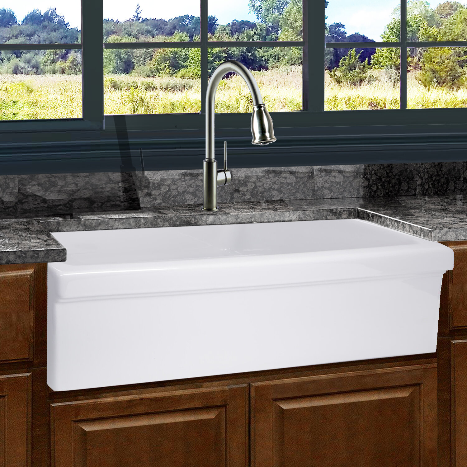 Cape Decorative Apron 36 L X 20 W Single Farmhouse Kitchen Sink