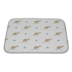 Animals with Flower and Kangaroos Australia Bath Rug