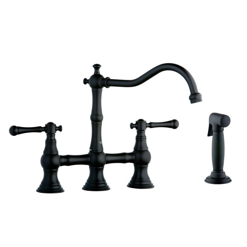 Grohe Bridgeford Bridge Faucet With Side Spray Reviews Wayfair
