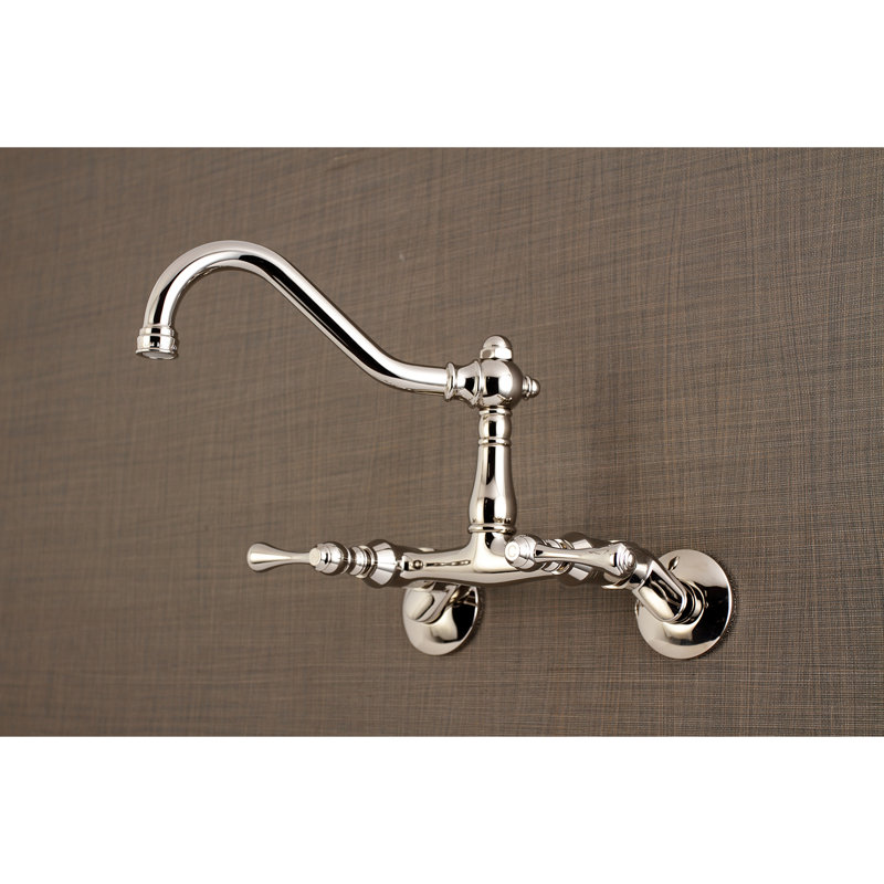 Kingston Brass Vintage Wall Mount Double Handle Kitchen Faucet Wayfair