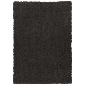 Ultimate Shaggy Soft Solid Plush Shag Dark Gray Area Rug