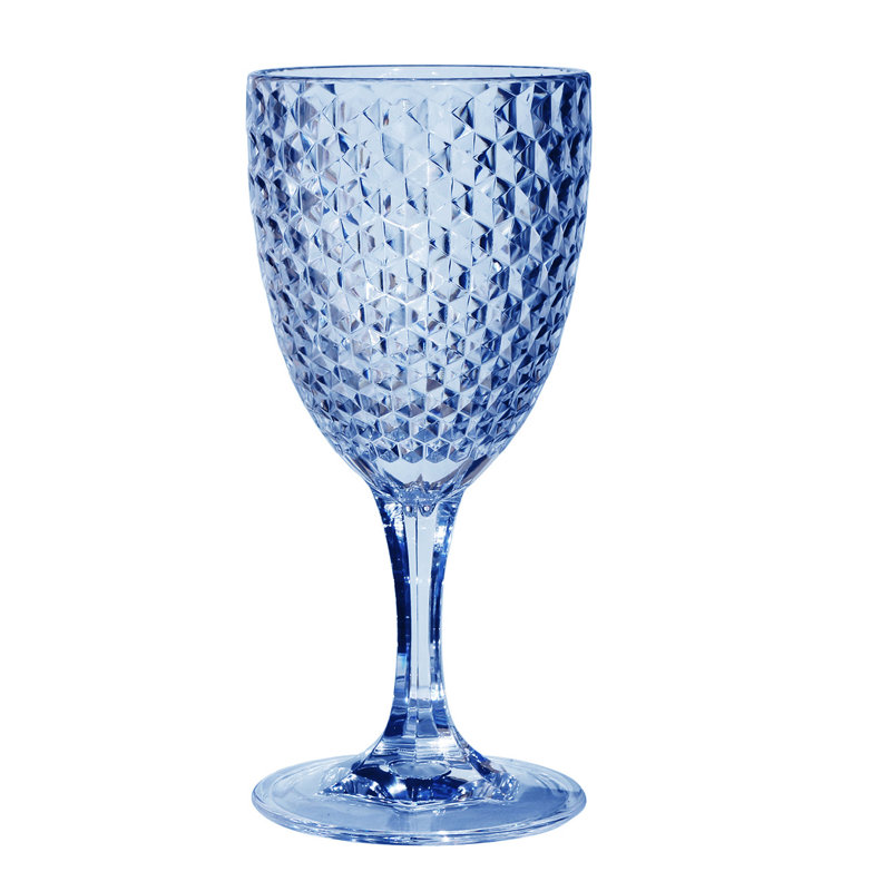 Ophelia Co Lillian Diamond Cut 12 Oz Acrylic Goblet Set