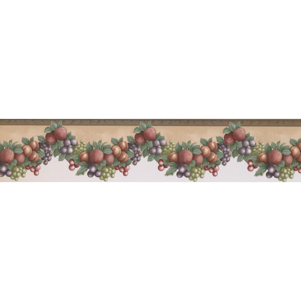 York Wallcoverings 15 L X 5 W Fruits Apple Peach Plum Grapes
