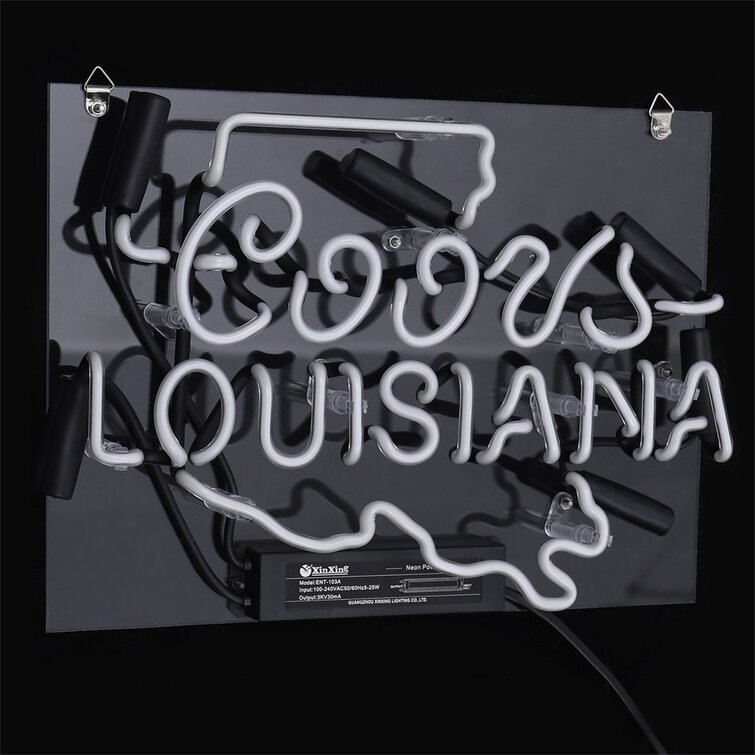 14"x9"Coors Louisiana Neon Sign Light Beer Bar Pub Wall Haning Handcraft Artwork 