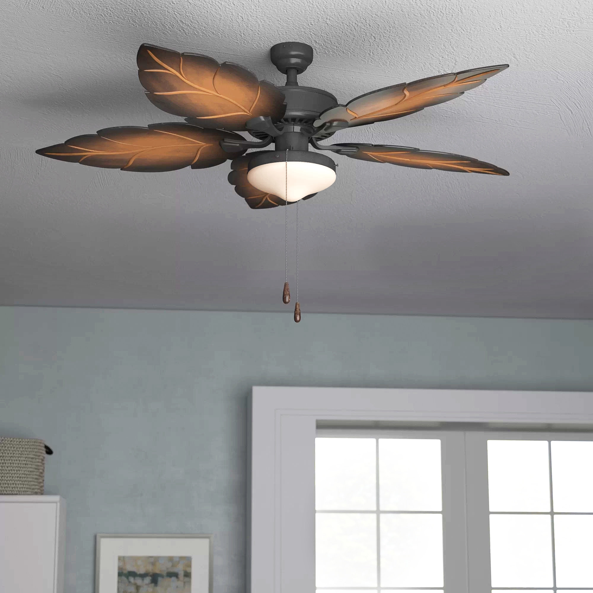 Blade Leaf Blade Ceiling Fan with and 