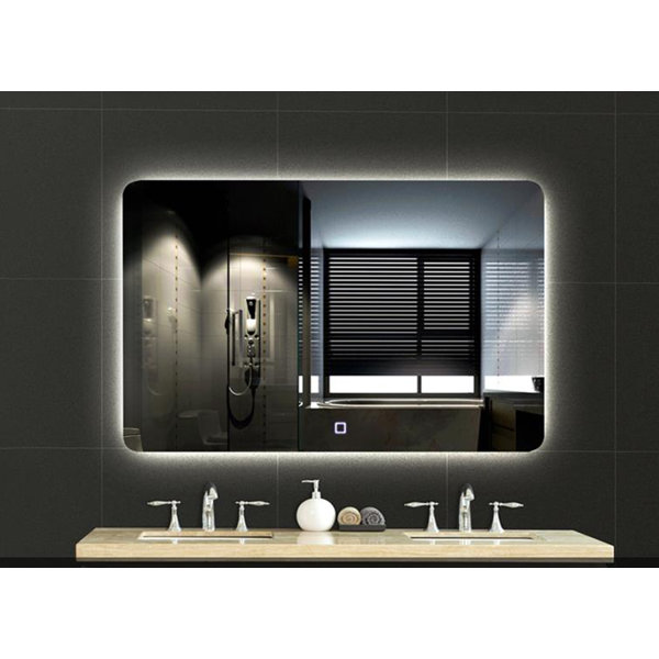 Orren Ellis Cercis Backlit Modern Bathroom Vanity Mirror Wayfair