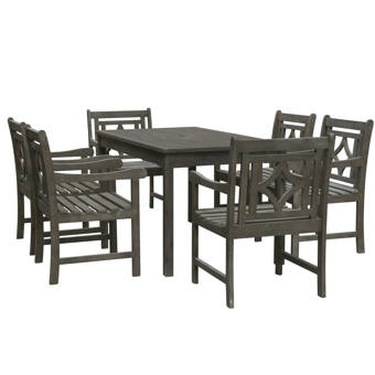 Sol 72 Outdoor Brighton 5 Piece Eucalyptus Dining Set With Cushions Reviews Wayfair