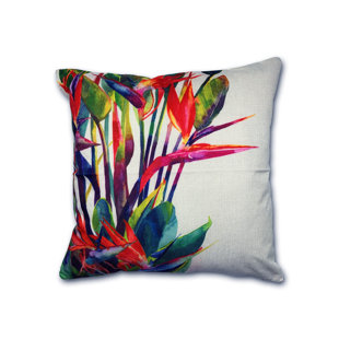 Dog Themed Throw Pillows Wayfair Callas Handmade Tropical Themed Indoor Outdoor Linen Throw Pillow
