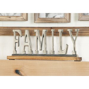 Silver Family Letter Block