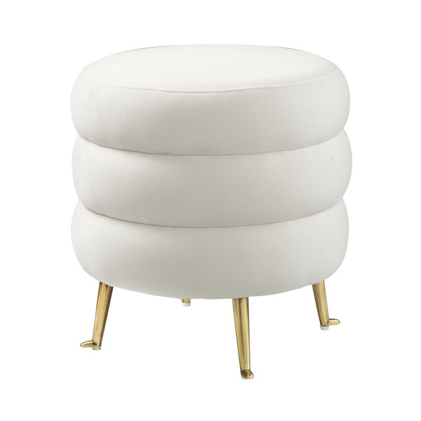 Everly Quinn Romney 16 5 Round Standard Ottoman Reviews Wayfair