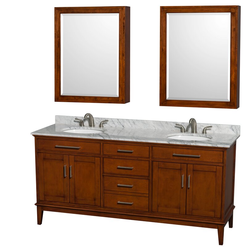 Wyndham Collection Hatton 72 Double Bathroom Vanity Set With Mirror Perigold