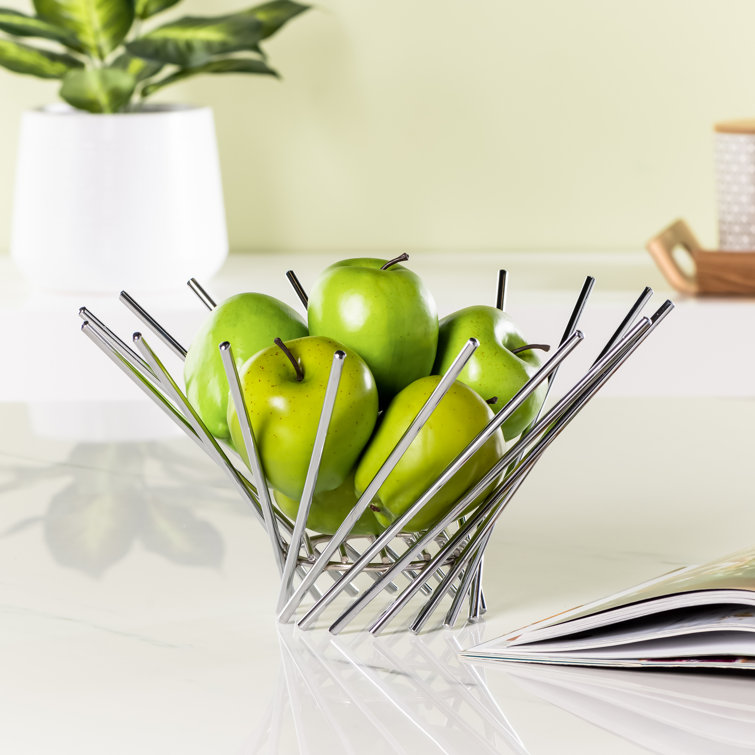 Laurence Decorative Stainless Steel Metal Fruit Bowl