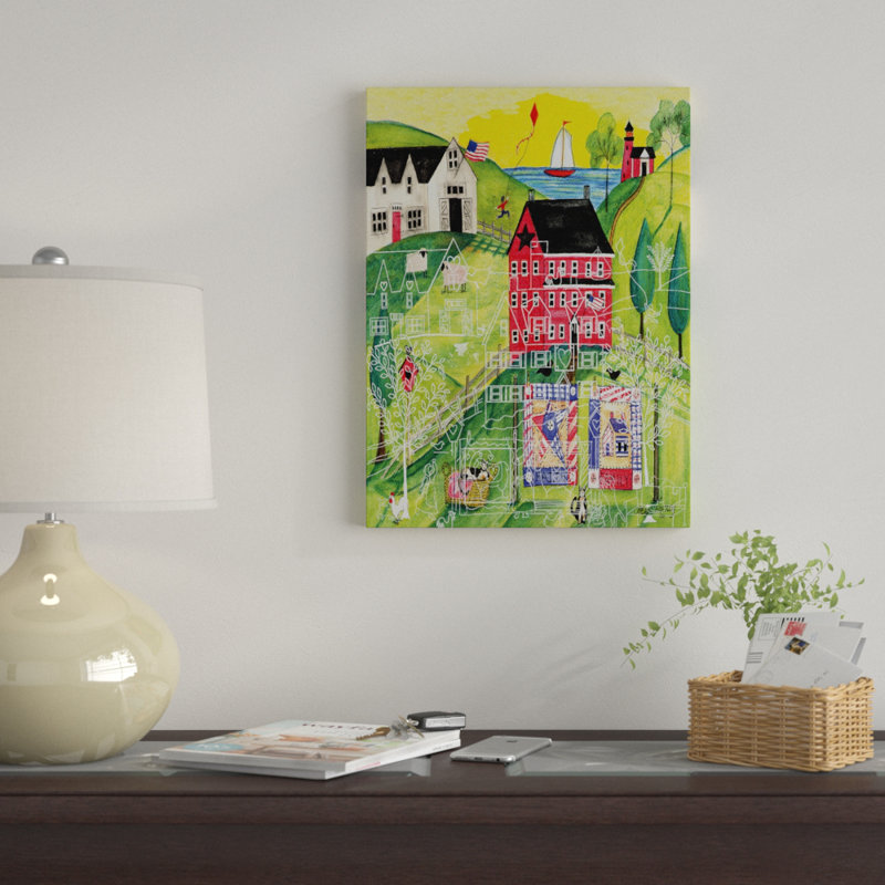 Winston Porter Faith Family Red Farmhouse Acrylic Painting Print On Wrapped Canvas Wayfair