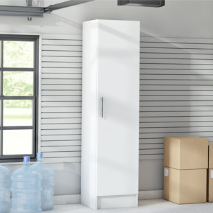 Mop And Broom Storage Cabinet Wayfair Wayfair Basics 65 H X 16 W D White Narrow Cabinet