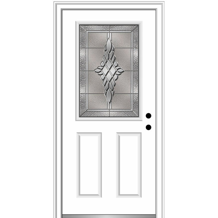 Verona Home Design Fibreglass Smooth Grace 1 2 Lite 2 Panel Single