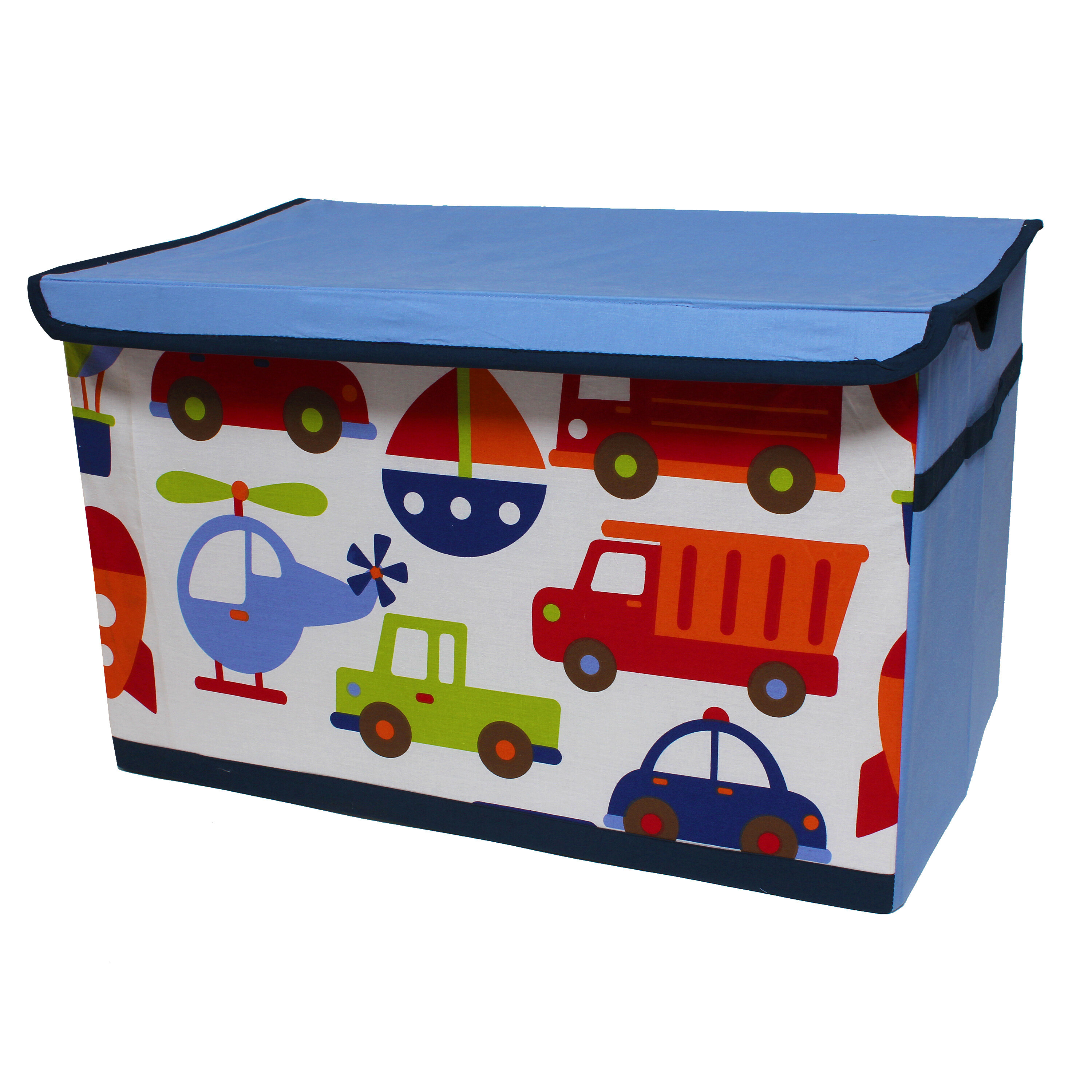 red and blue toy box