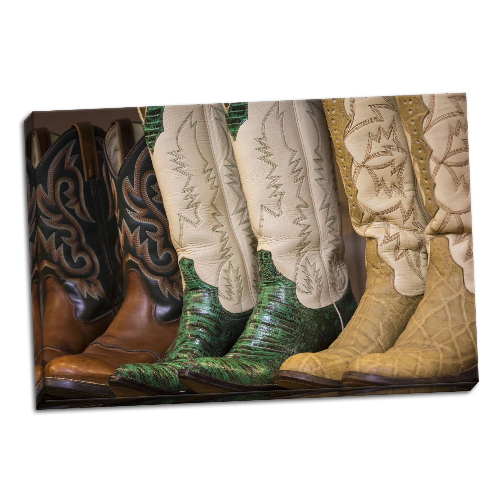 printed cowboy boots