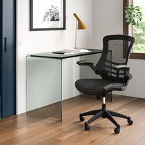 fuhe White Ergonomic Swivel Mesh Computer Office Desk Midback Task Chair,Adjustable Armrest 
