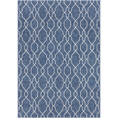Wisser Geometric Navy/Ivory Area Rug