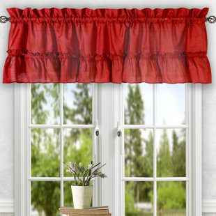 Red Valances Kitchen Curtains You Ll Love In 2020 Wayfair Ca