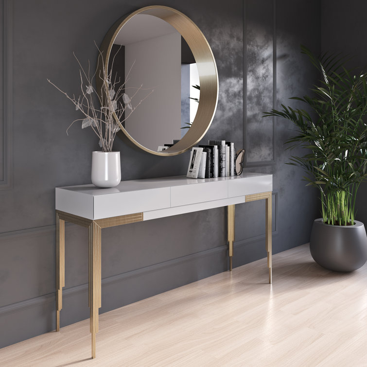 console table and mirror set