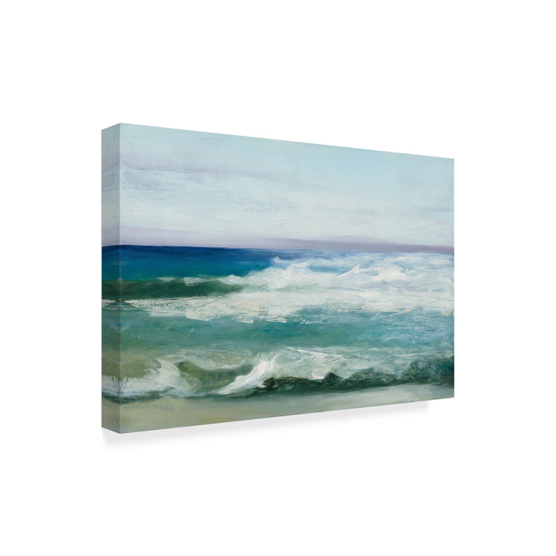 Highland Dunes Azure Ocean Waves Acrylic Painting Print On