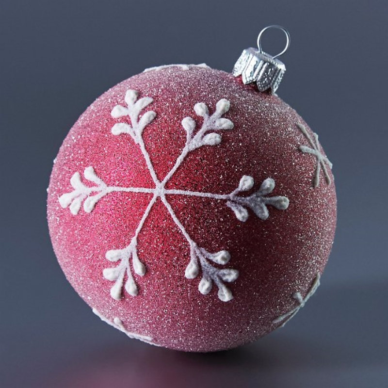 frosted christmas ball ornaments