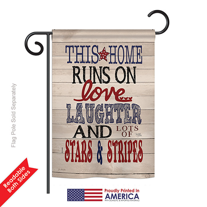 Breeze Decor Home Star And Stripes Americana 2 Sided Polyester 1 1