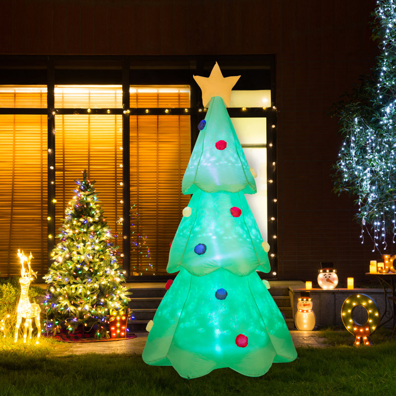 Glitzhome Lighted Christmas Tree Decor Inflatable Reviews Wayfair Lighted Christmas Tree Decor Inflatable