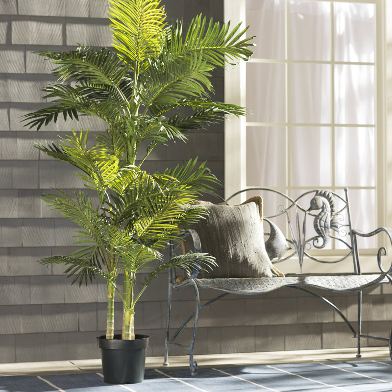 Beachcrest Home 78&quot; Artificial Palm Tree in Pot &amp; Reviews