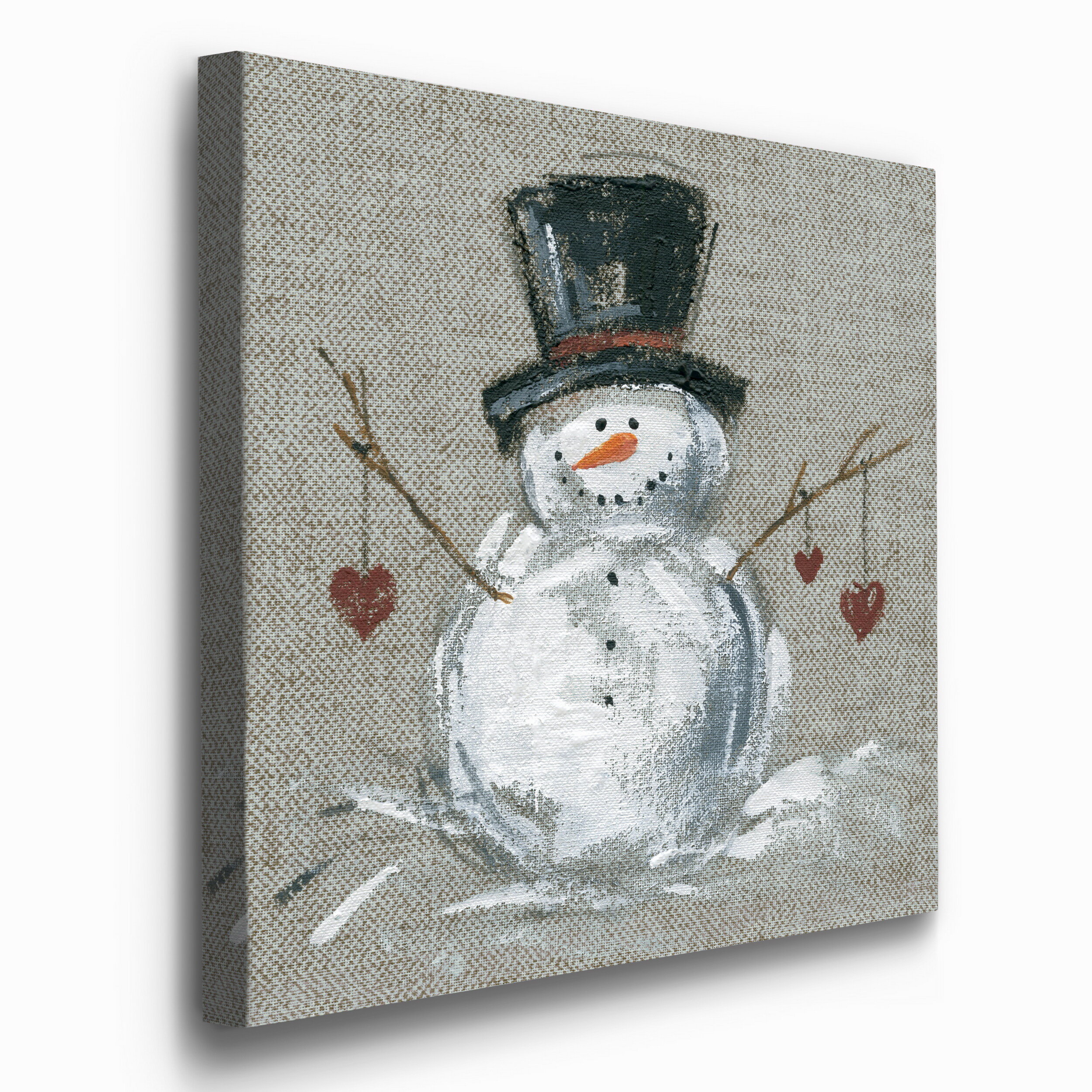 3D Rose Adorable Snowman in Snow Scene Illustration Hand Towel 15 x 22 Multicolor 