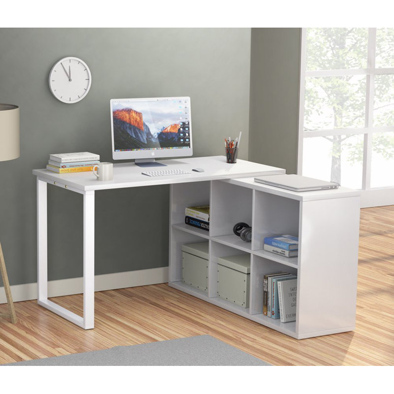 Latitude Run Britni Modern Corner L Shape Writing Desk Wayfair