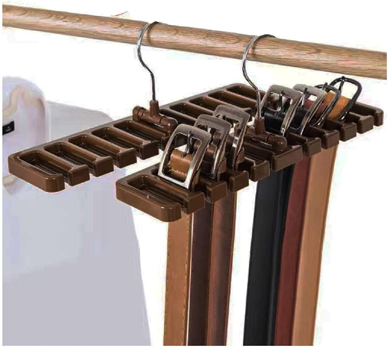 Rebrilliant 2 Pcs Belt Rack, Storage Belt Organizer Hanger Holder For