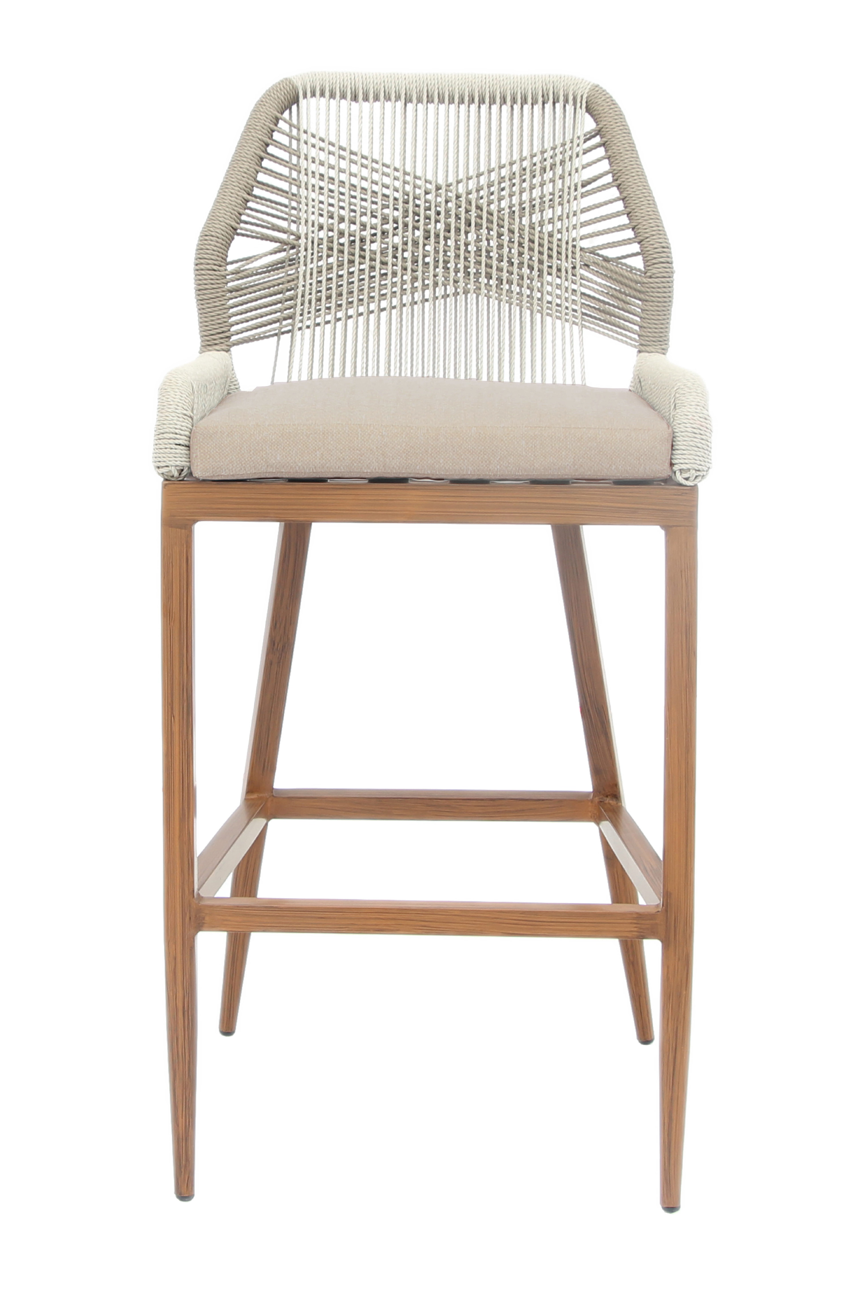 wicker bar stool with cushion