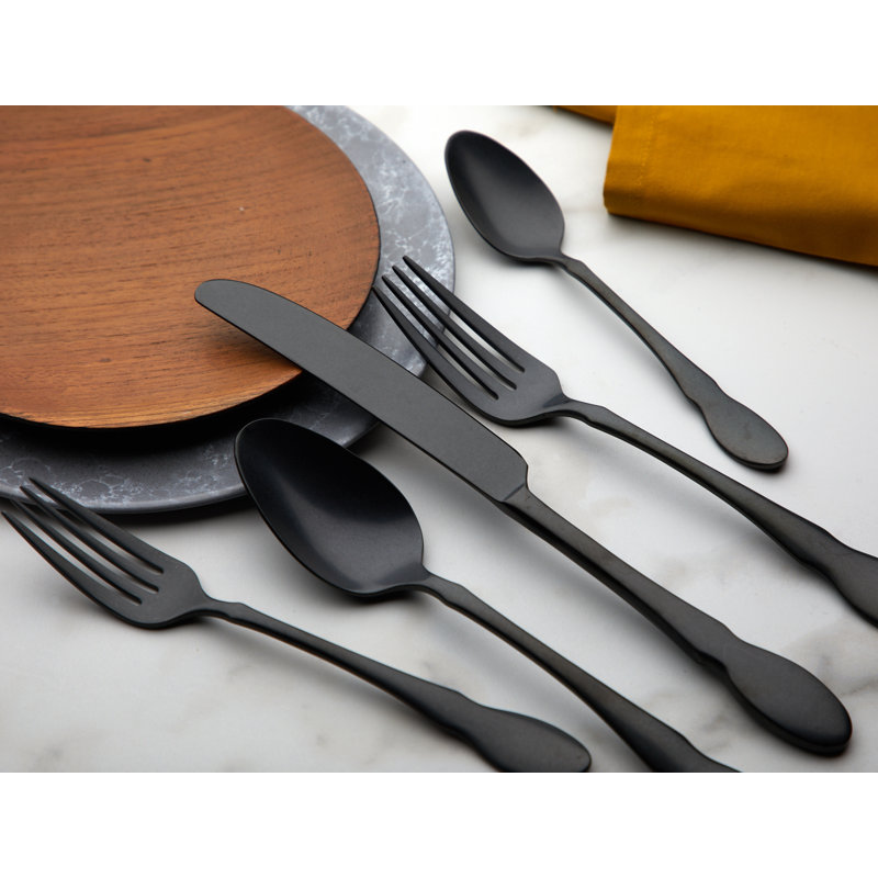 Gourmet Settings Birch 20 Piece 18 10 Stainless Steel Flatware Set Service For 4 Reviews Wayfair
