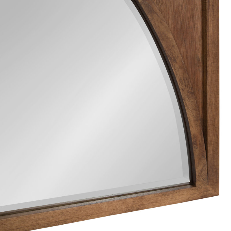 Aura Modern Wood Wall Panel Arch Beveled Accent Mirror Reviews