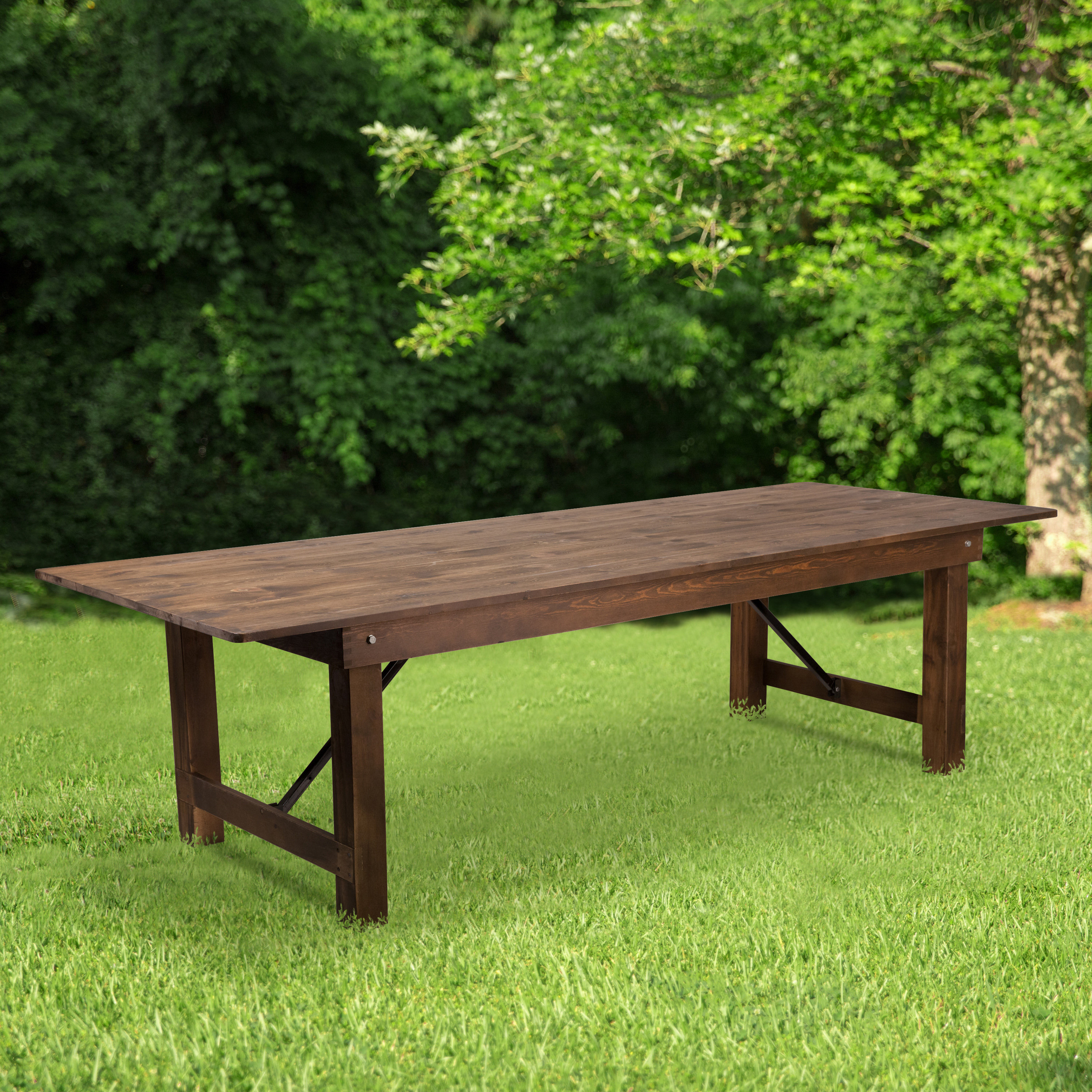 folding pine dining table