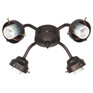 4-Light Outdoor Branched Ceiling Fan Light Kit