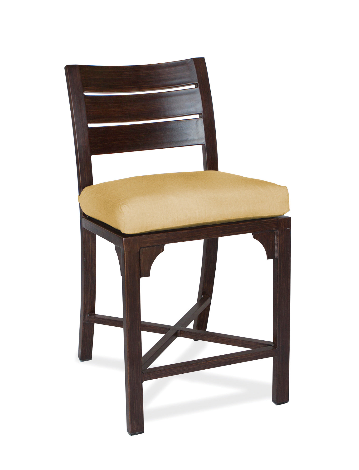bar stool height outdoor chairs on Inspiredvisions Bungalow Counter Height 27 5 Patio Bar Stool With Cushion Wayfair
