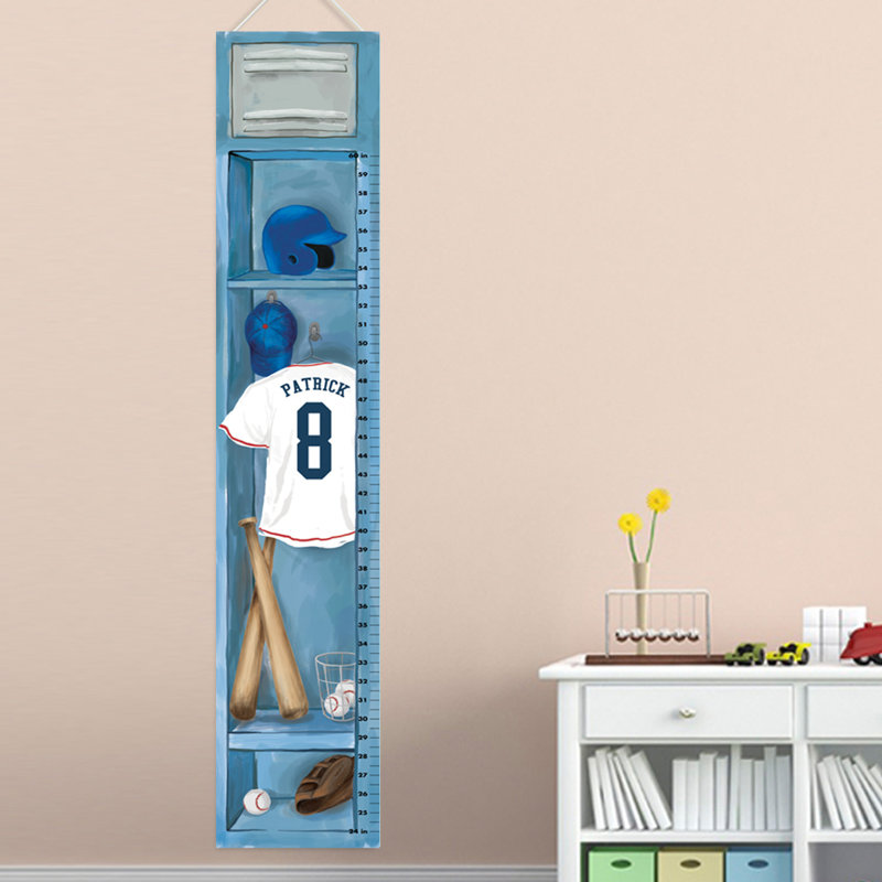 Oopsy Daisy Baseball Locker Growth Chart by Jones Segarra 12 by 42-Inch