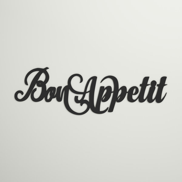 Andover Mills™ Baby & Kids Bon Appetit Script Steel Laser Cut Wall ...