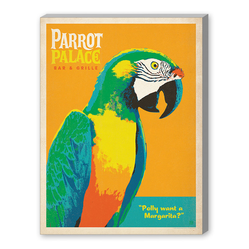 East Urban Home Parrot Place Vintage Advertisement On Gallery Wrapped Canvas Wayfair