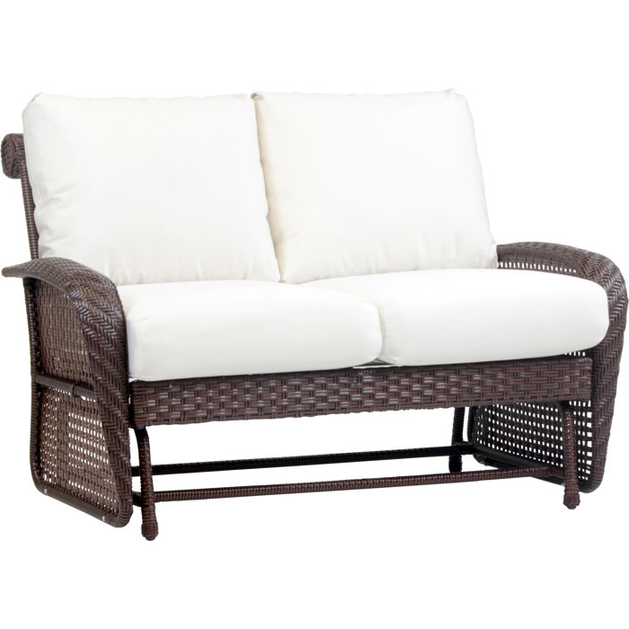 Bay Isle Home Soundview Double Glider Bench With Cushions Wayfair Ca