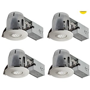 IC Rated Swivel Recessed Lighting Kit (Set of 4)