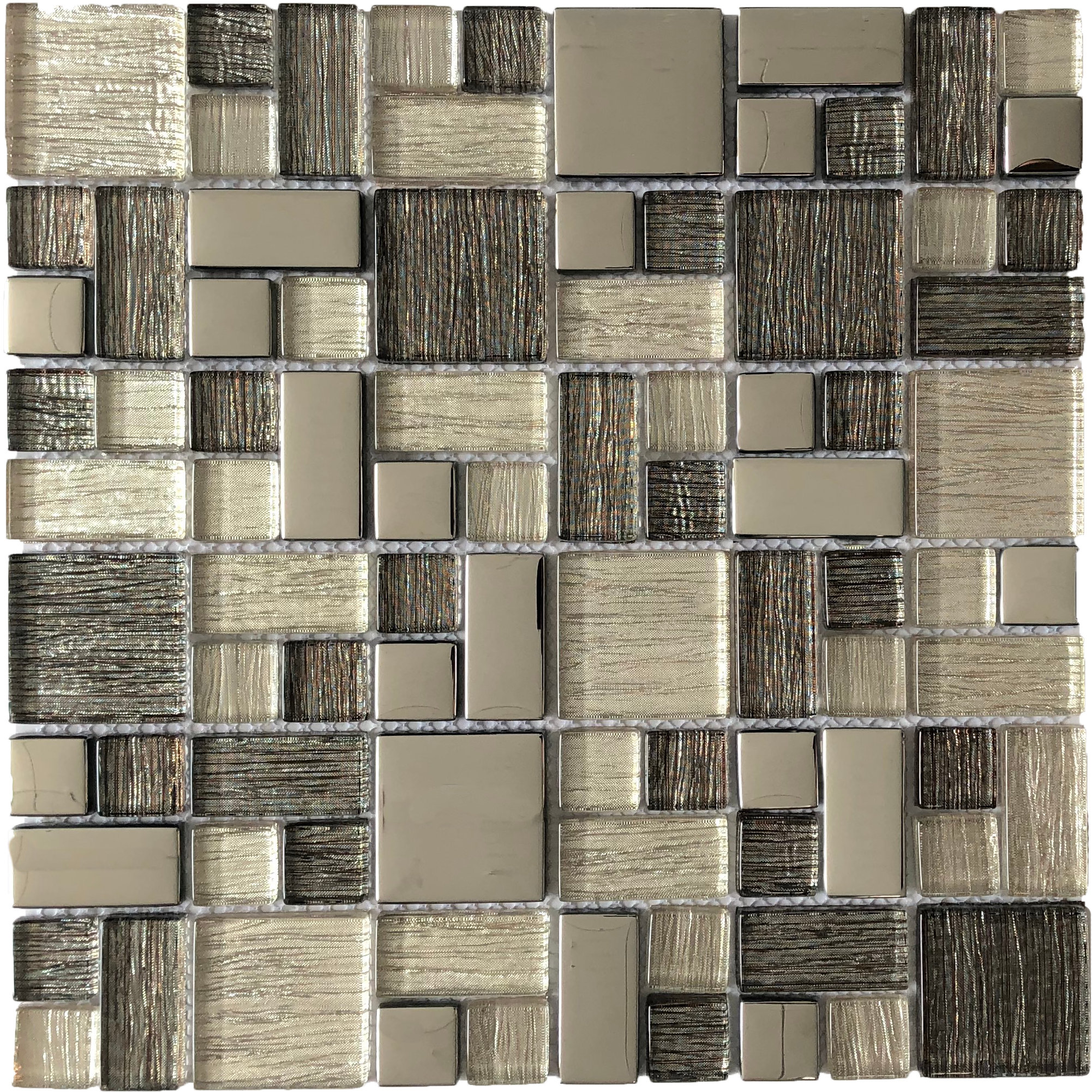 Mosaics4you Piacenza Metal/Glass Versailles Mosaic Wall Tile Wayfair