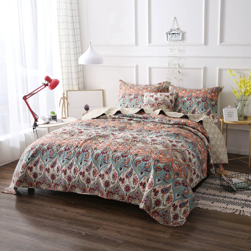 DaDa Bedding Bohemian Garden Party Reversible Quilt Set & Reviews | Wayfair