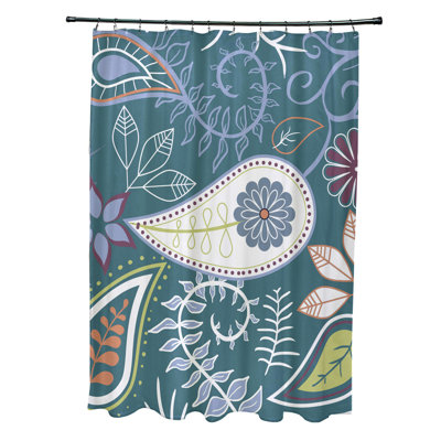 Alcott Hill Orchard Lane Polyester Paisley Floral Single Shower Curtain